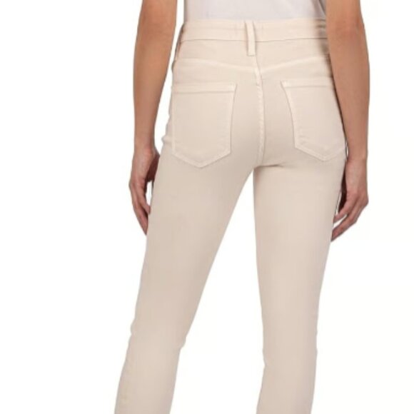 Kut From The Kloth Champagne Coated High Rise Charlize Cigarette Leg Jeans - Picture 2 of 8